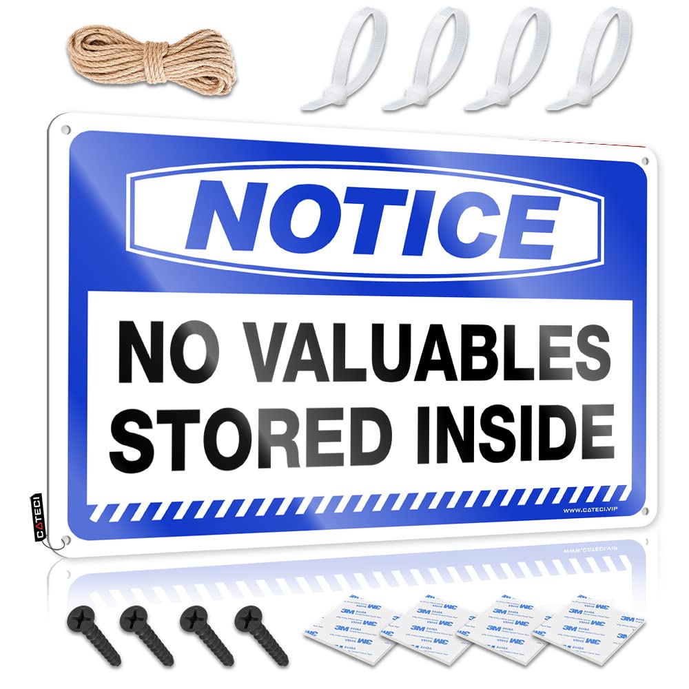 Metal Man Cave Decor Notice No Valuables Stored Inside Tin Sign Pool Signs And Decor Outdoor Funny Door Signs(30X40CM)