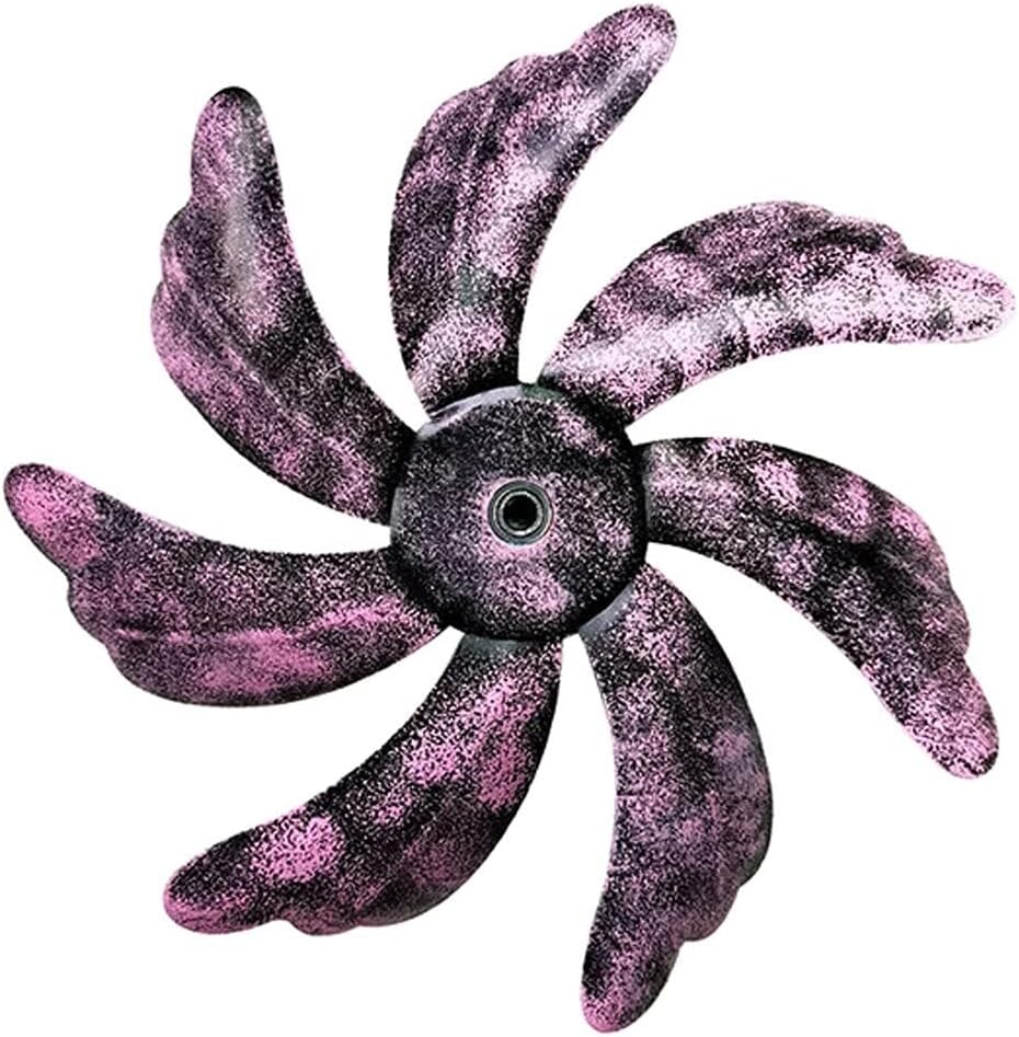 Usoway Iron Windmill Yard Art Outdoor Metal Colorful Willow Leaves Direction Wind Spinner Garden Lawn Decoration Wind Windmill Decor Outdoor, 665599
