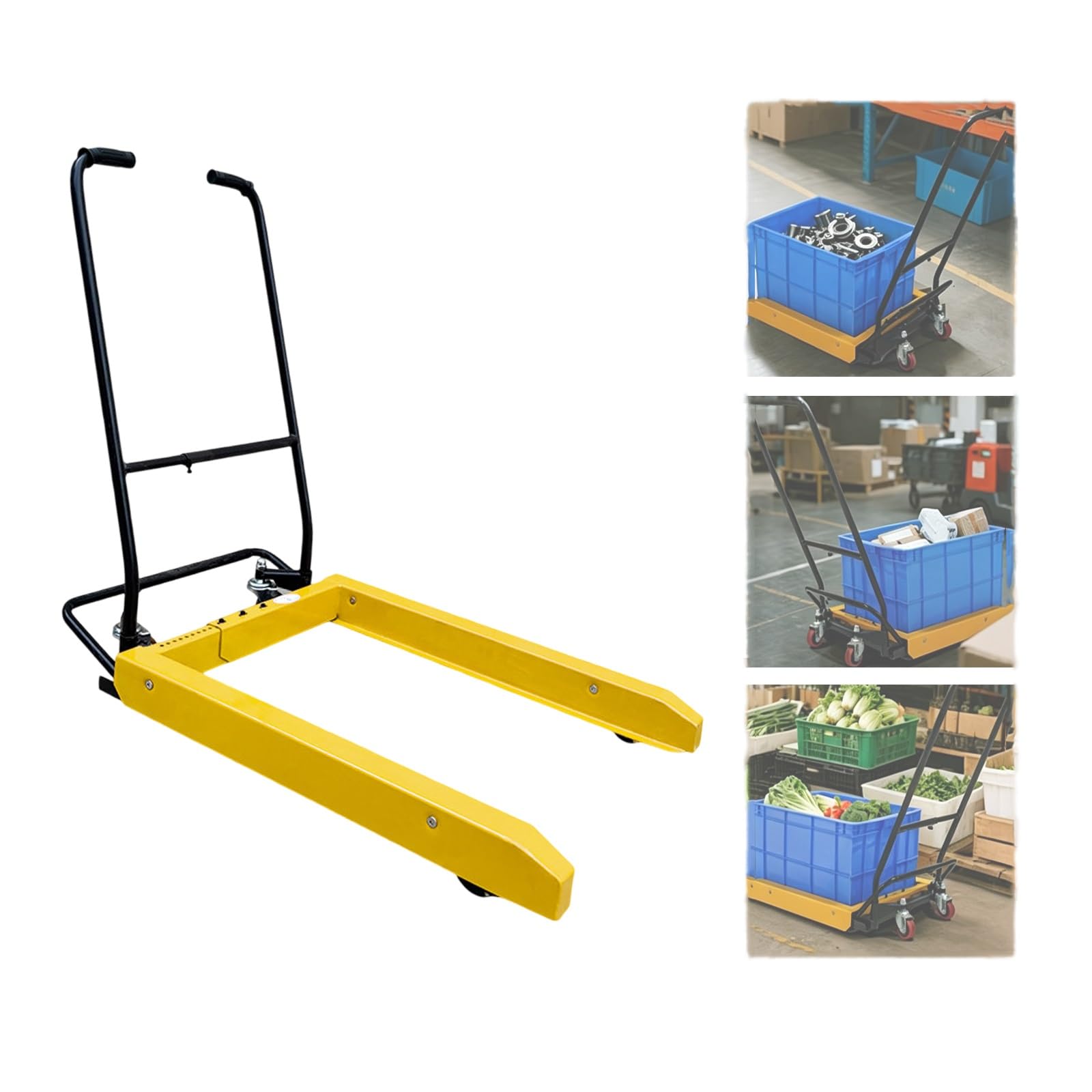 Carretilla elevadora de Pedal para contenedores, Capacidad de 330 Libras