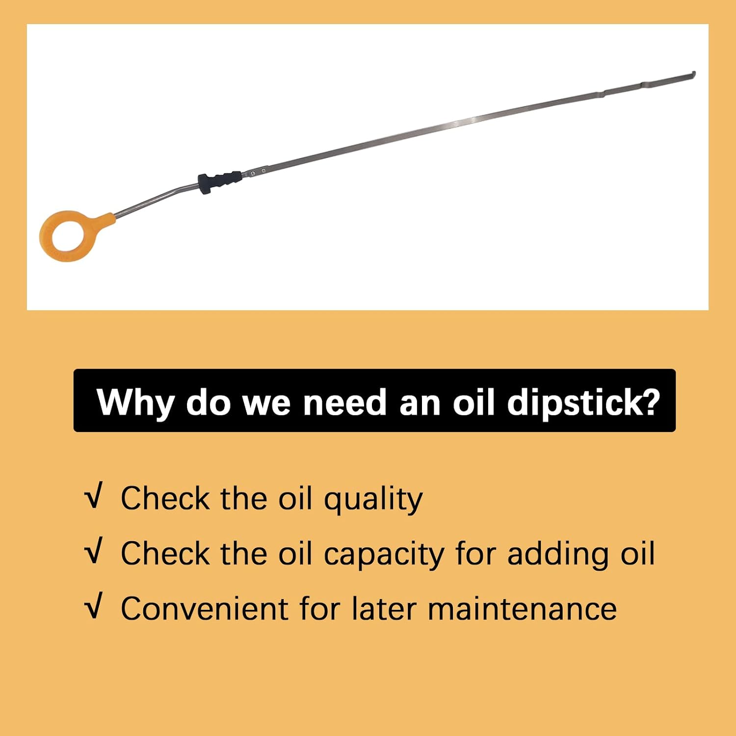 Engine Oil Level Dipstick Fit for 2007-2018 Nissan Altima 2008-2019 Maxima 2011-2017 Quest 2014-2016 Infiniti QX60 3.5L 6Cyl Replace 11140JA10A w/Oil Drain Plug Washer