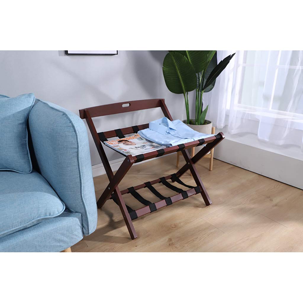 Porte-vêtements de suite d'hôtel en bois massif haut de gamme avec support pliable