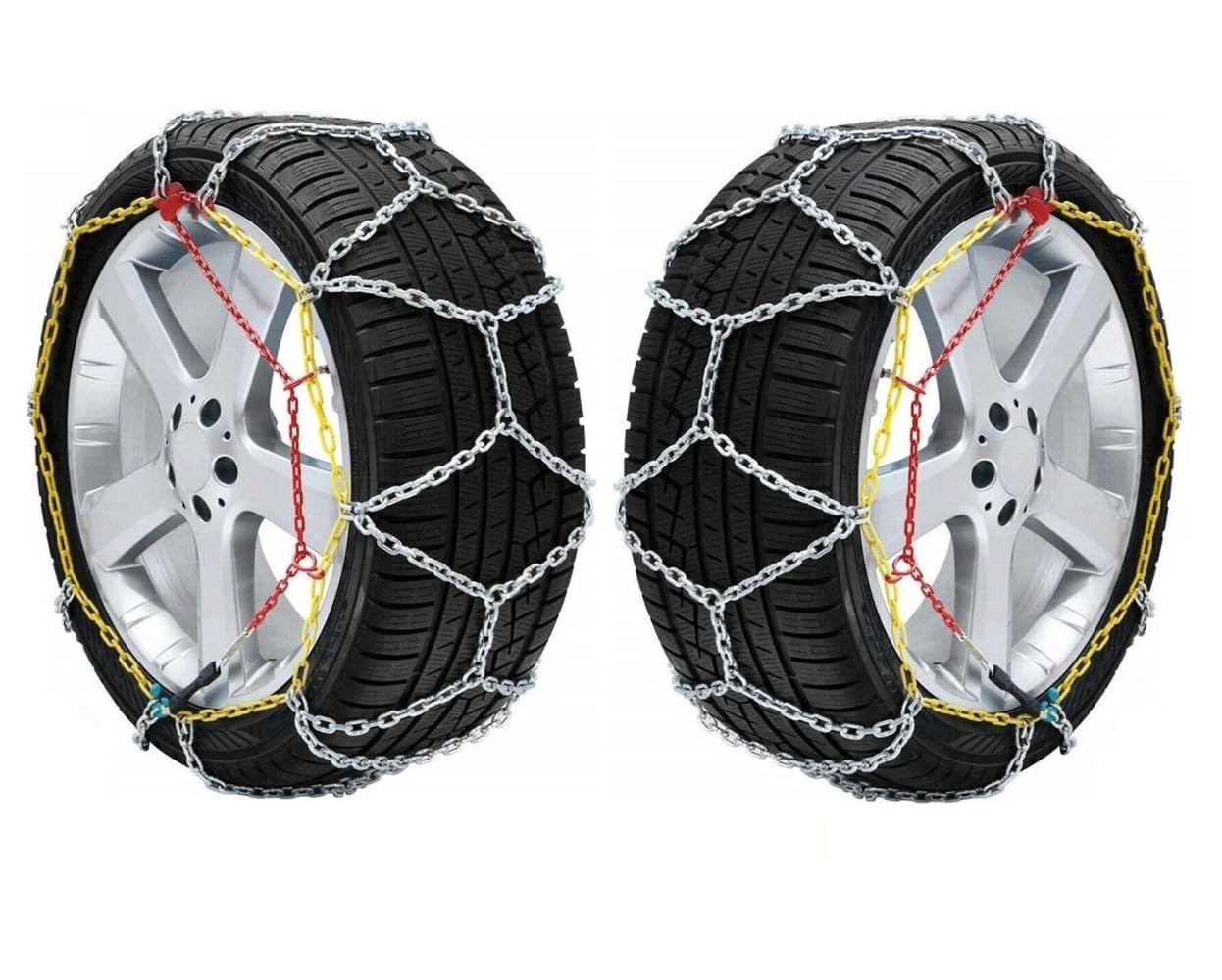 Catene da Neve 12 mm gruppo 245 Omologate ONORM V5117, Montaggio Rapido, Catene auto Adatte ai pneumatici di suv e utilitarie