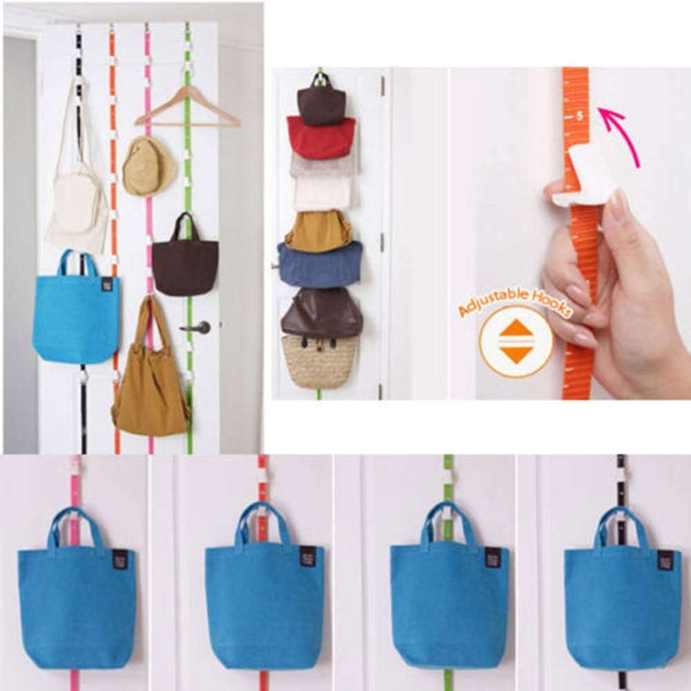 C&P Products New Useful Adjustable 8Hooks Over The Door