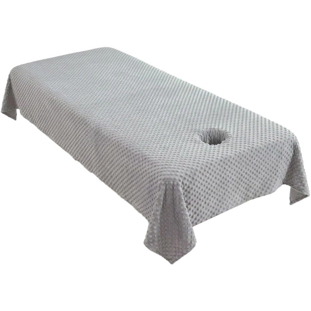 Drap de massage ouverture visage en velours doux pour salons et spas
