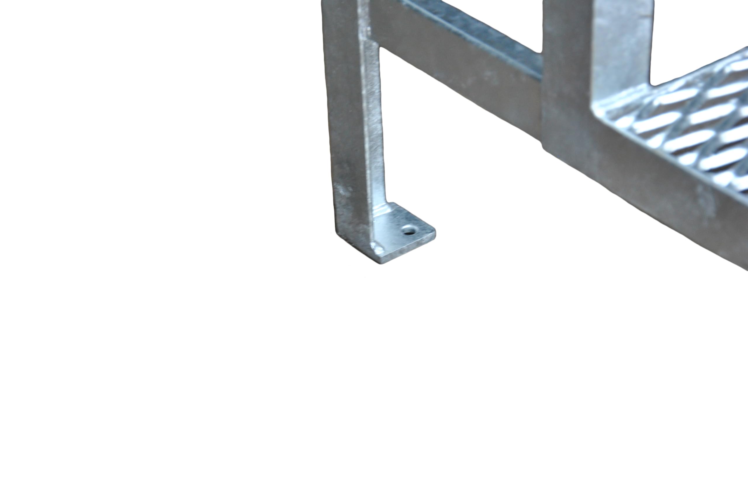 2 Stufen Stahltreppe Außen Freistehend Breite 60 cm H: 40 cm feuerverzinkt