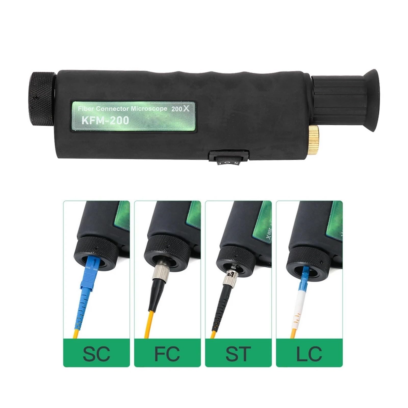 Mikroskop światłowodowy Ręczna inspekcja optyczna 200X 400x Powiększenie 2,5 mm Adapter