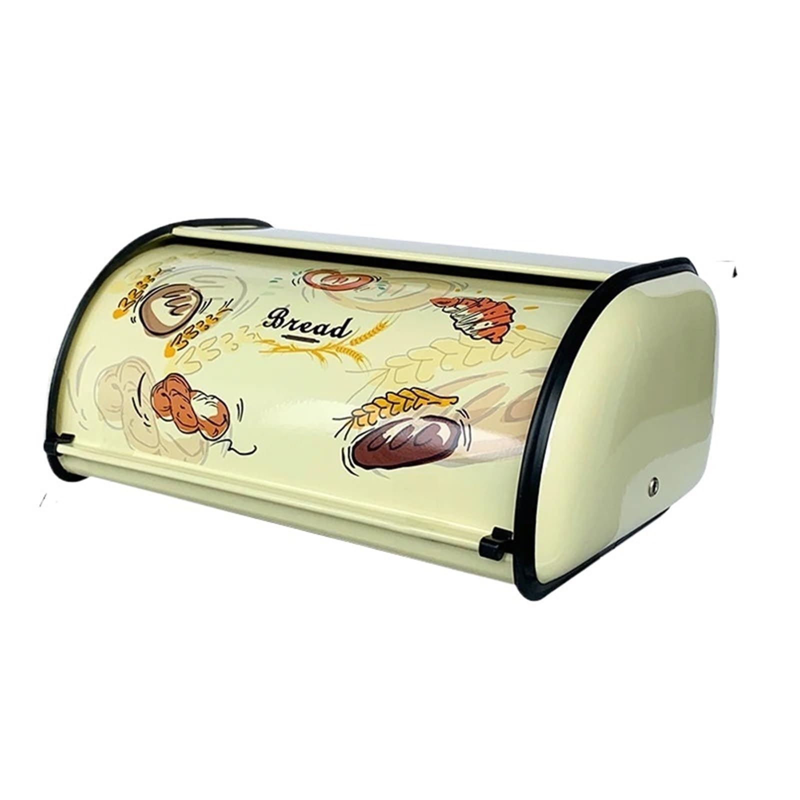 MWAHJU Kitchen Metal Bread Box Desktop Food Storage Container Outdoor Picnic Snack Convenient Flip Cover Bin For Kitchen