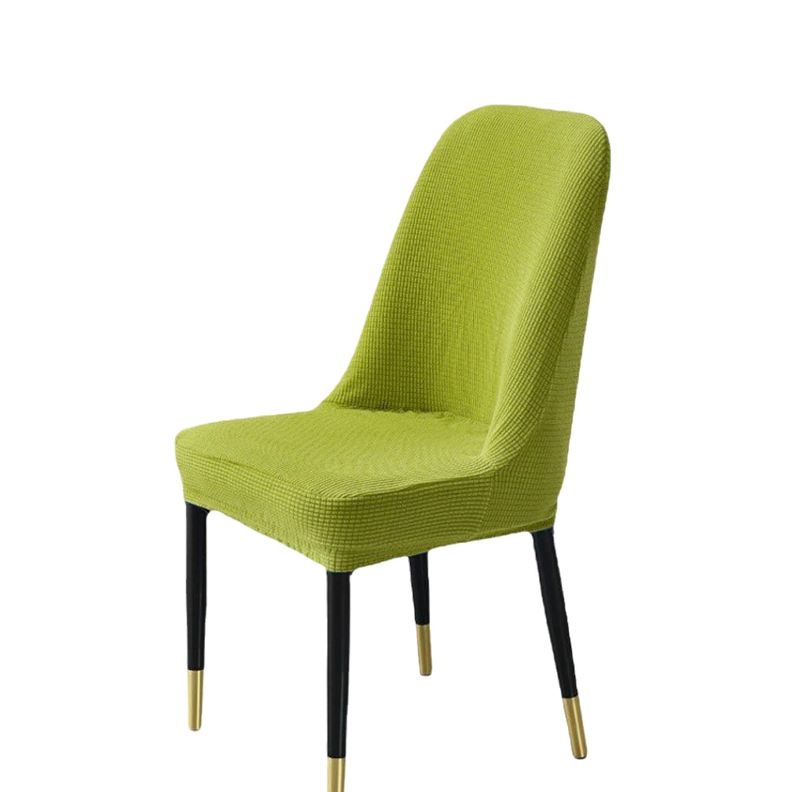 Housses de chaise extensibles et lavables couleur unie vert fruit