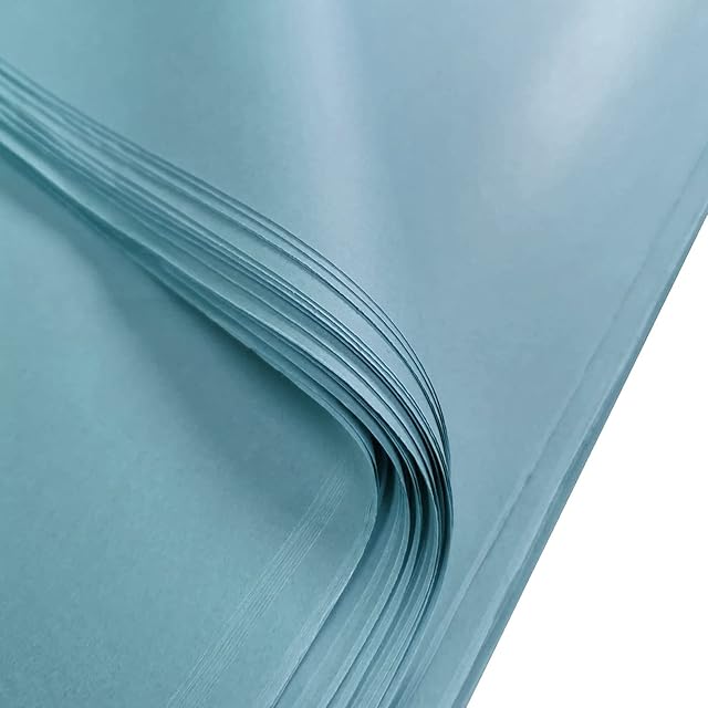 MERRIMEN 25 Coloured Tissue Paper  20x30 Inches Acid Free Biodegradable Sheets | Use for Gift Wrapping, Flowers, Arts & Crafts | A1 Paper Size | Pack of 25 (Baby Blue)