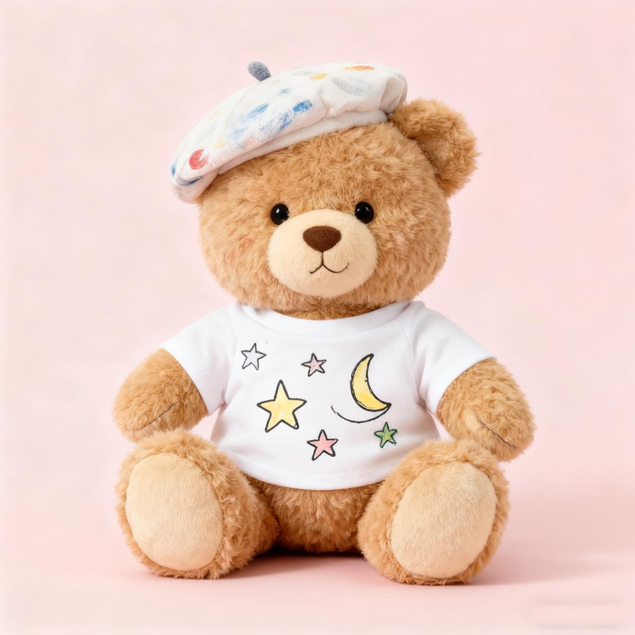Angoily 5Pcs Bear Clothes for Stuffed Animals, Soft Plush T-Shirts with Easy Round Neck, DIY Outfits for 5-8 Inch Bears, Vivid Costumes for Creative Play