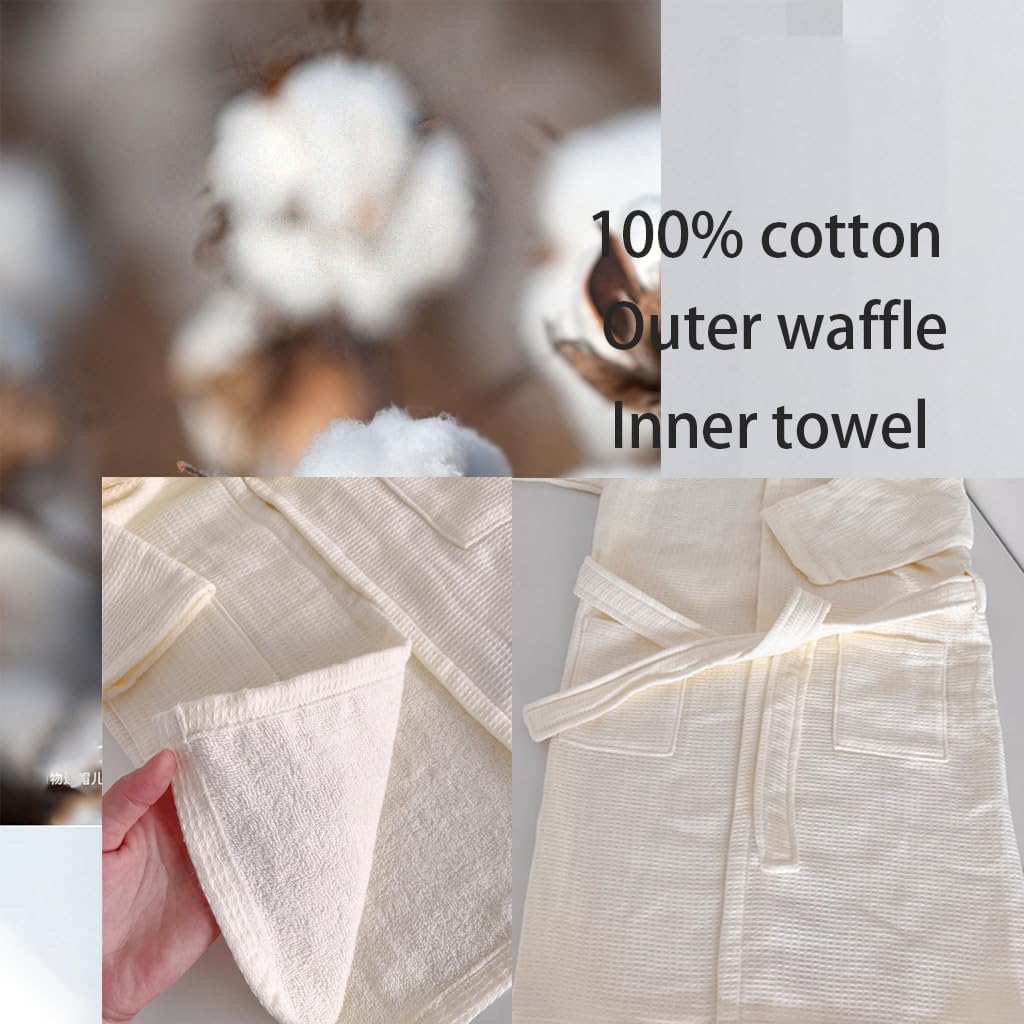 Boys Girls Terry Bathrobe, 100% Cotton Towel Robe ,Hooded Toddler Soft Fuzzy Robe For Kids 2-12Years - Image 4