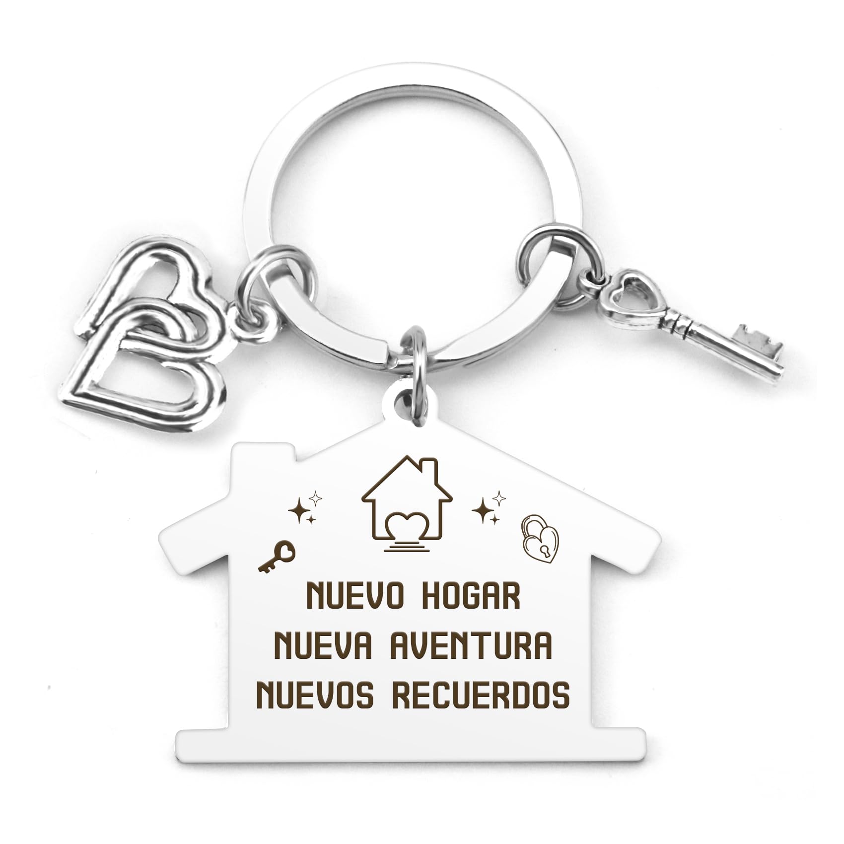 JoyrnalK Regali Originales para Nueva Casa Regalo para La Casa Nueva Amigos Regali De Inauguración Llavero First Home Llavero Inauguración Pareja