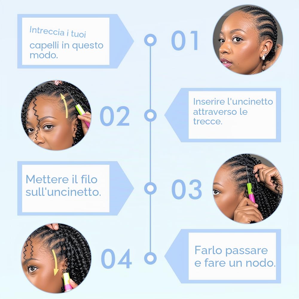 Renyarch Miracle Deep Wave Mini Knots Crochet Human Hair Bundles for Black Women 20 Pollici Crochet Human 200g 160c Black Water Wave Wet and Wavy Invisible Knotless Curly Extensions