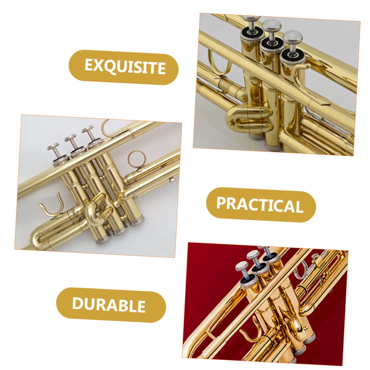TOYANDONA 4 Sets Trompete Wartung Unteren Top Kolben Abdeckungen Ventil Kappen Kit Taste Ventile Spielbarkeit Haltbarkeit