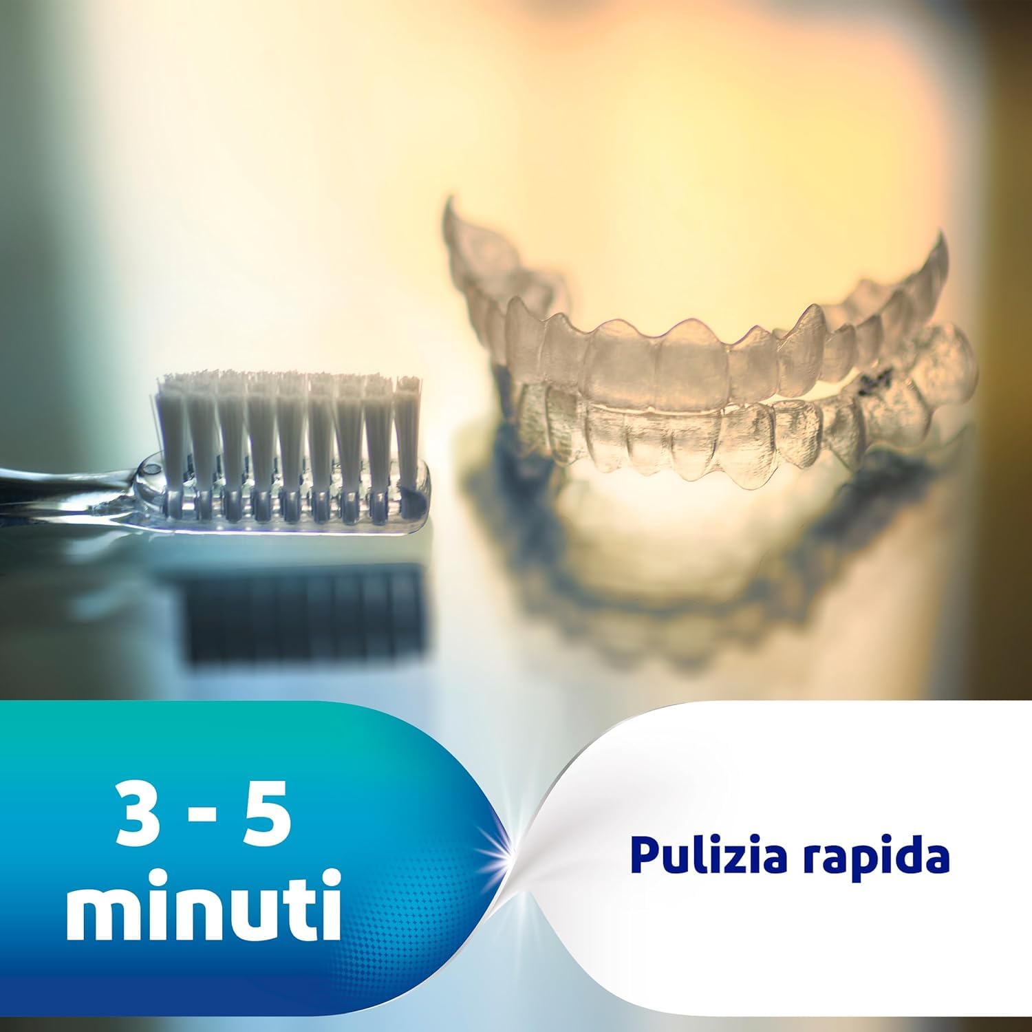 Polident Apparecchi & Bite, Pulitore per Protesi Dentale, Allineatori, Paradenti Sportivi, Bite Anti Bruxismo, Pacco da 6x30 compresse