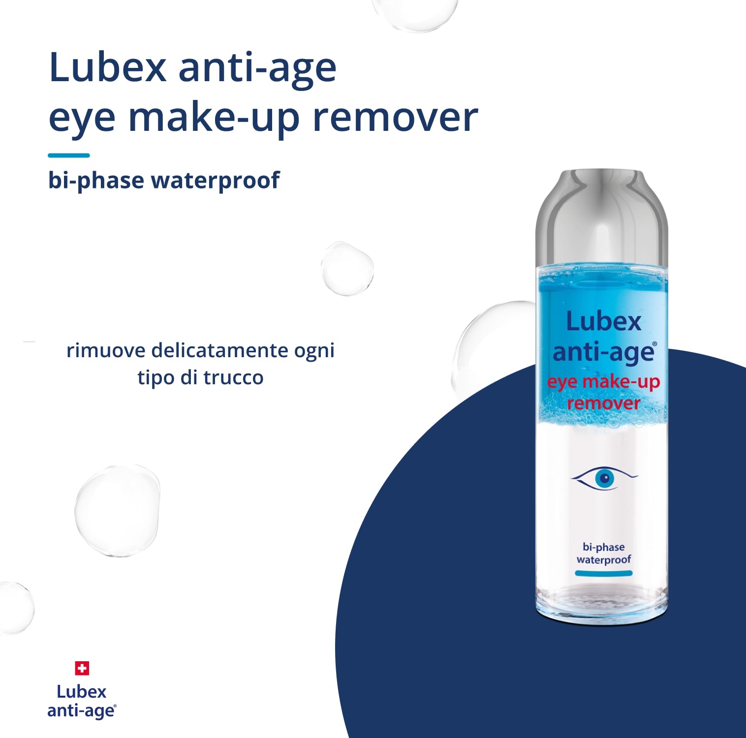 eye Makeup Remover - Formula a due fasi con tetrapeptidi ed estratto di cactus, rimuove il mascara in modo affidabile, lenisce la zona degli occhi e riduce il gonfiore, per pelli
