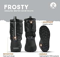 Vista 6 de Northside - Botas de nieve con aislamiento para niños pequeños y niños grandes