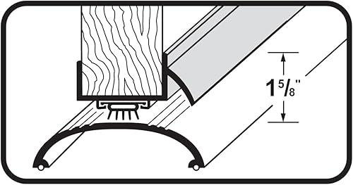 Miniatura 6 de M-D Building Products 6197 Borde inferior de puerta en forma de U con aletas de vinilo DCV 134 36 pulgadas color blanco