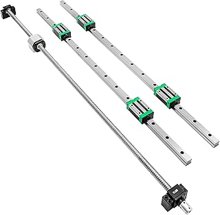 Linear Rail 2Pcs HGR20-900mm Linear Rails and Bearings with 1Pcs RM1605-900mm Ballscrew with BF12/BK12 Kit Linear Motion Guides for DIY CNC Routers Lathes Mills