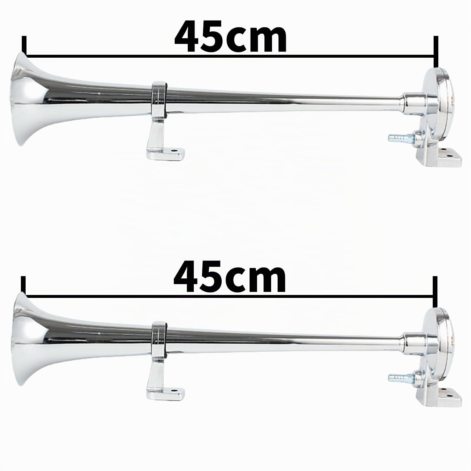 Trompeta de Aire para Camión 12v con Compresor 2 Unidades 45cm 150DB Alta Volumen Compatible Camiones Motos, Tractores