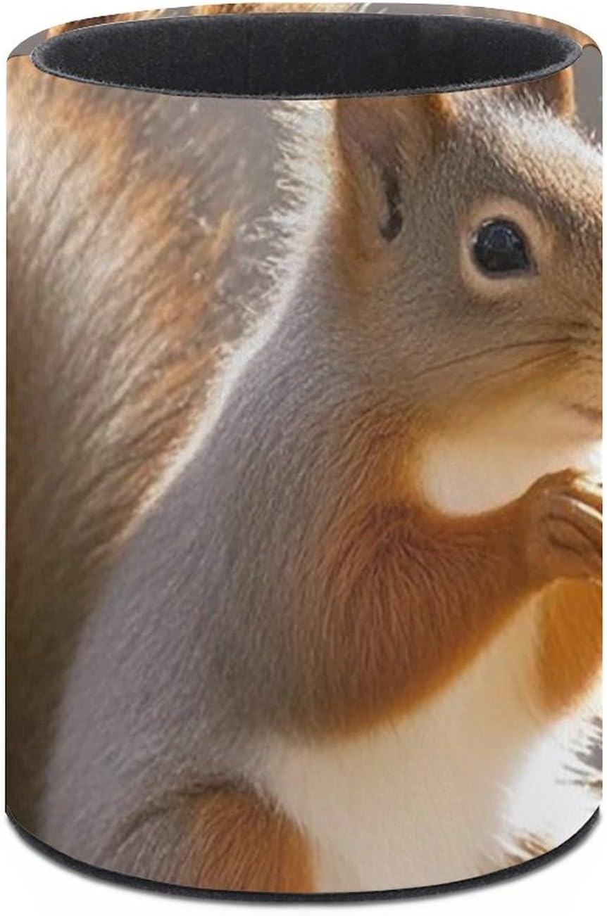 ペンホルダー デスクオーガナイザー 鉛筆ホルダー カップ ペンオーガナイザー 秋 リス ペンシルカップ デスクオフィス用