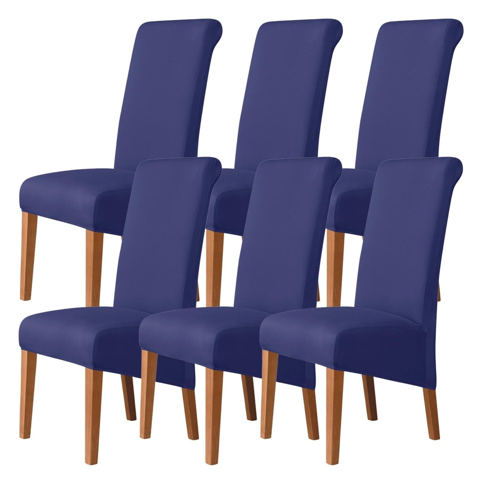 NMVAWIPT Stretch High-Back Dining Chair Covers, Removable Washable Protectors With Elastic Bottom, For Home, Restaurant, Banquet(#9,6Pcs)