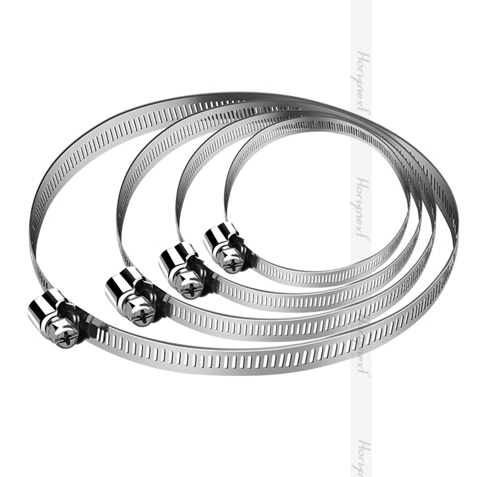 Hose Clamp Set - 6PCS 8 Inch 304 Stainless Steel Worm Gear Hose Clamps For Fuel Line,dryer,Intercooler,Garden Water Pipe And Washing - View #6