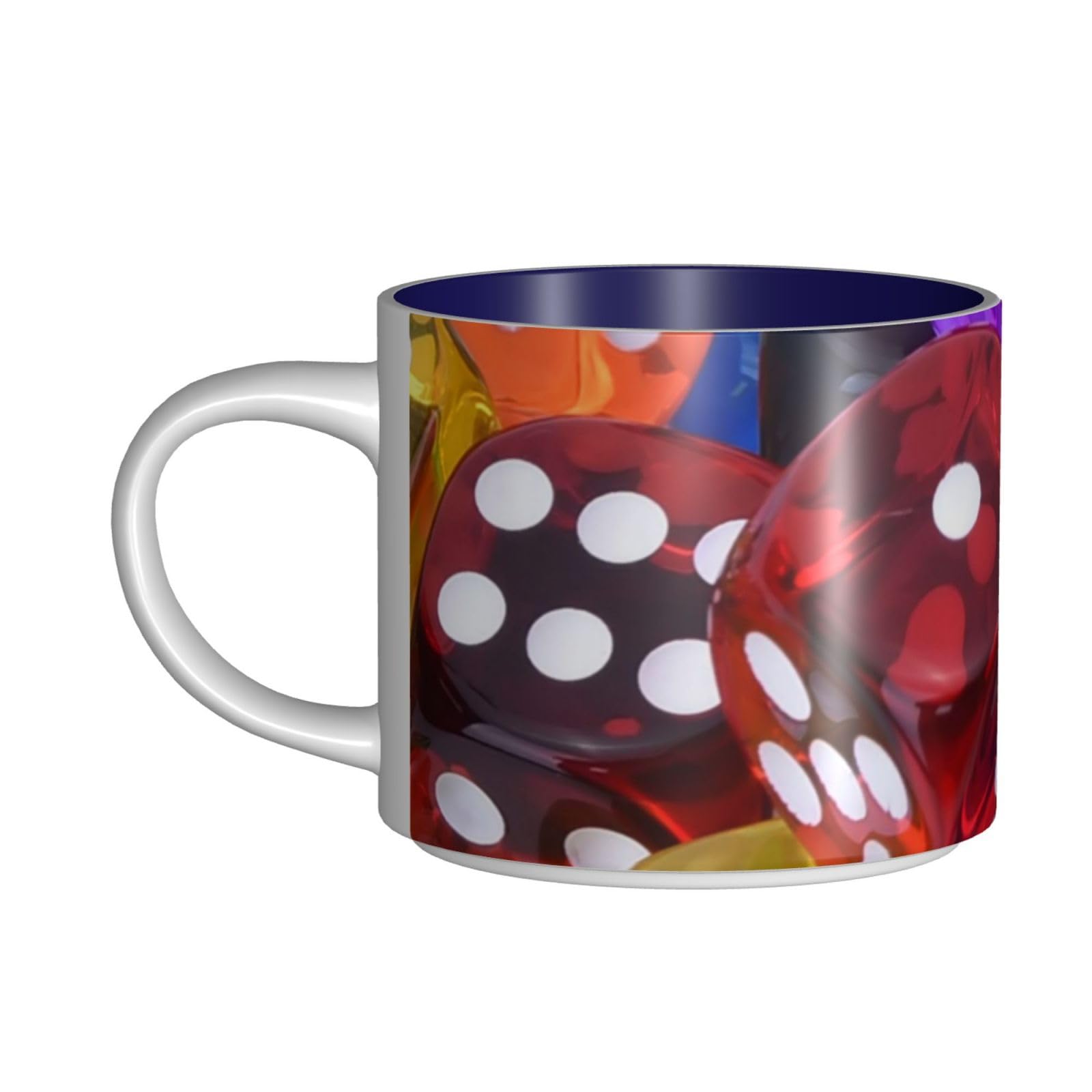 Games Dice Set Bedruckte Große Kapazität Keramik Tassen Kaffeetasse