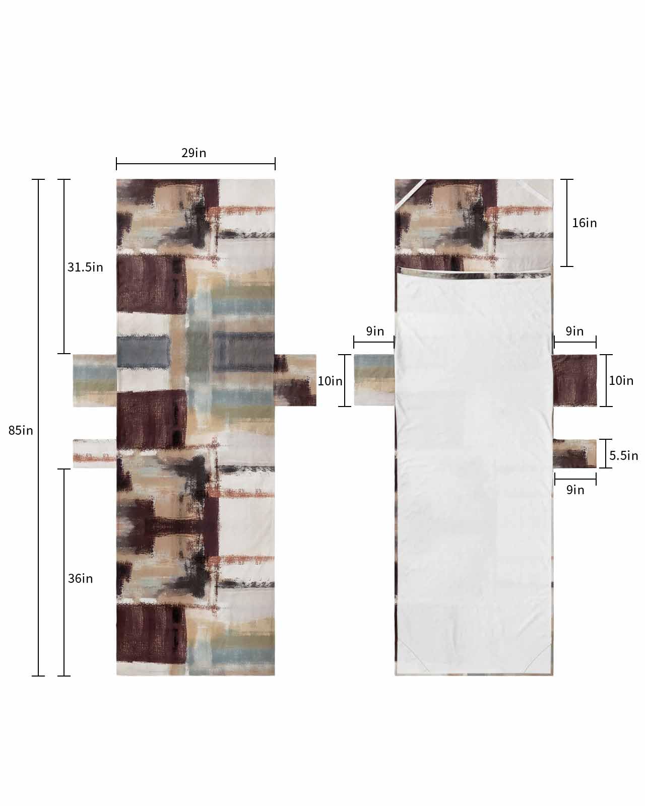 Brown Contemporary Beach Lounge Chair Towel Cover, Soft Chaise Lounge Towel with Side Pockets Patio Pool Chairs Cover for Beach/Pool Sunbathing 29x85 Modern Abstract Art Oil Painting