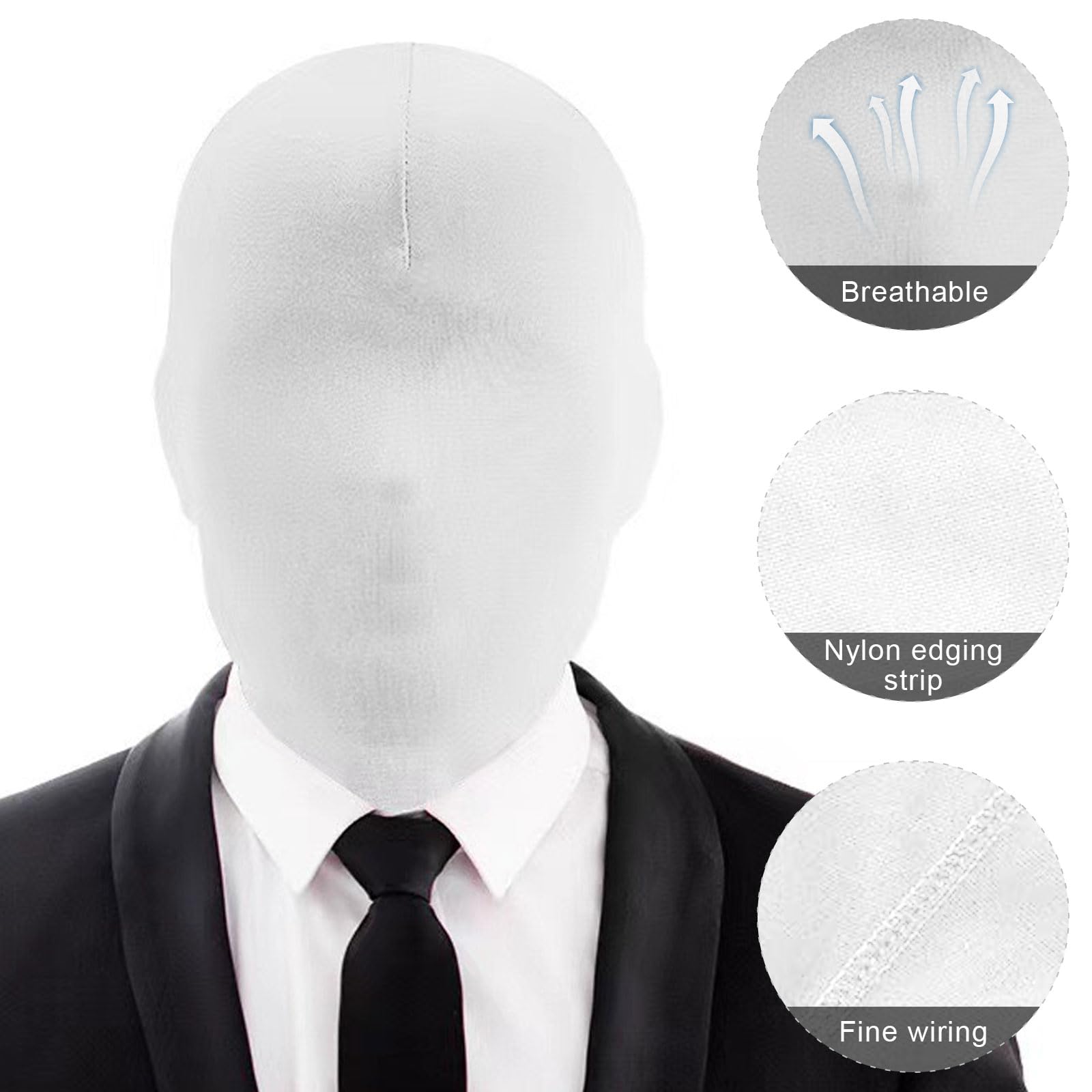 Fjquamitix 2 Pack Halloween Black Mask, Soft Polyester DIY Doodle Mask - Image 3