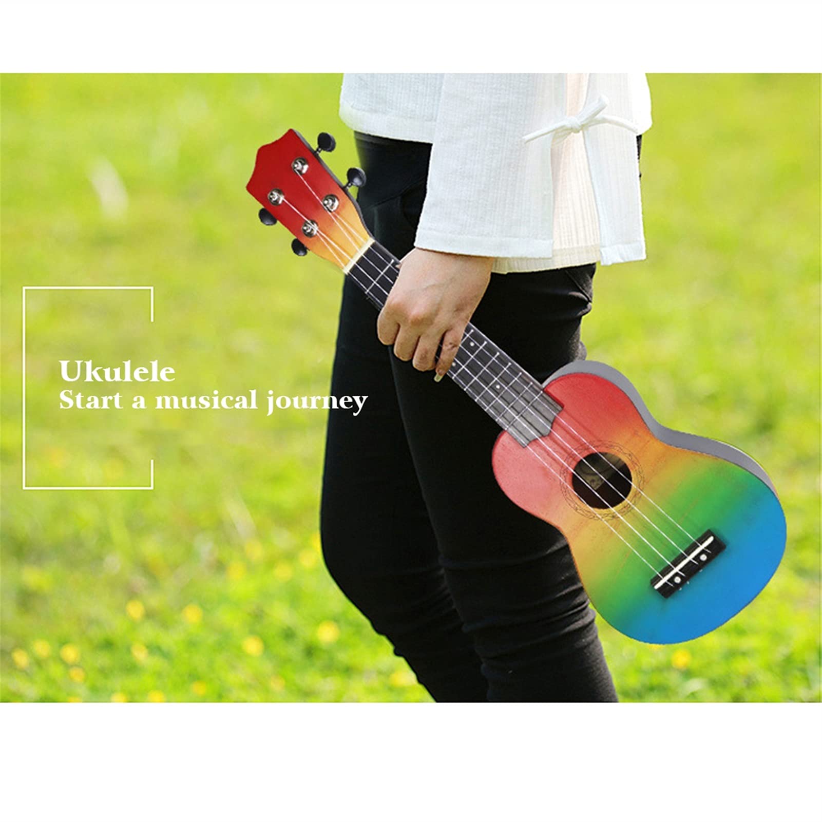 Ukulele 21 Pollici Ukulele in Legno 4 Corde Chitarra Portatile 21 '' Chitarra Chitarra Mini Chitarre per Principianti Regalo per Bambini Concerto Ukulele