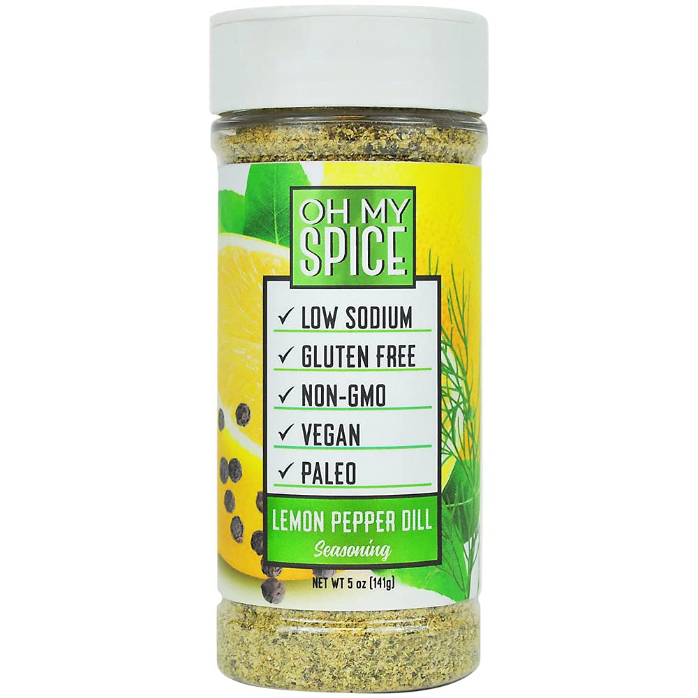 Chicken Seasoning Lemon Pepper Seasoning - Gluten Free & Low Sodium Lemon and Pepper Seasonings for Turkey, Seafood & Vegetable. Poultry Seasonings. Salad, Salmon & Chicken Dust for Grilling. 3.9oz