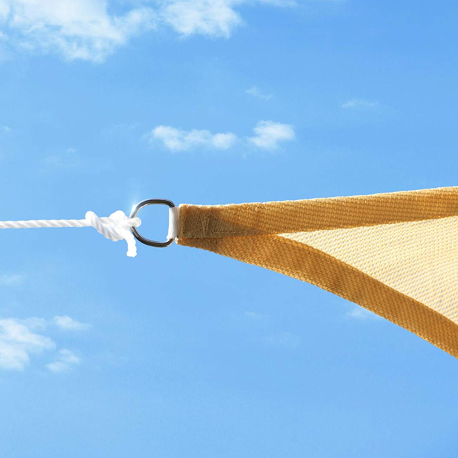 CHENG Vela Parasole 7x7.5m, Metri Protezione Raggi UV, Resistente e Traspirante Protezione Solare Protezione dai Raggi UV per spazi all'aperto Grigio Scuro