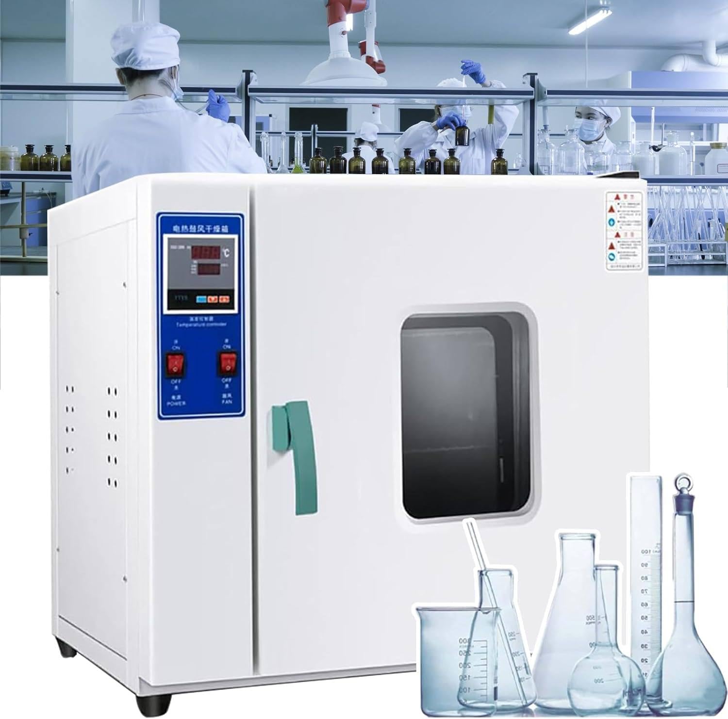 RayGenius Incubador TermostáTico con CalefaccióN EléCtrica Incubador De GerminacióN De Semillas Incubador MicrobiolóGico para Laboratorio Alimentario, con InstrumentacióN Inteligente Pid,101-00S