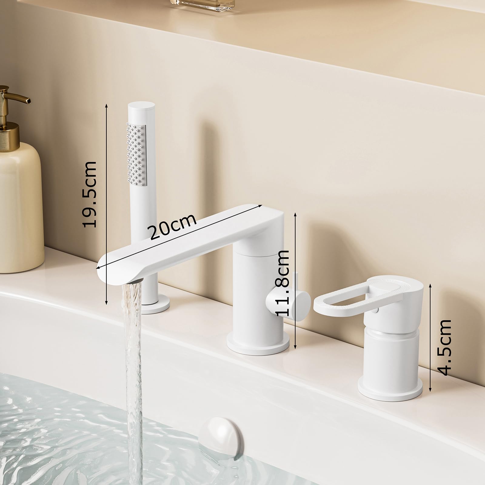 XJTNLB Grifo Ducha Monomando Grifos de Bañera con Ducha Extraíble
