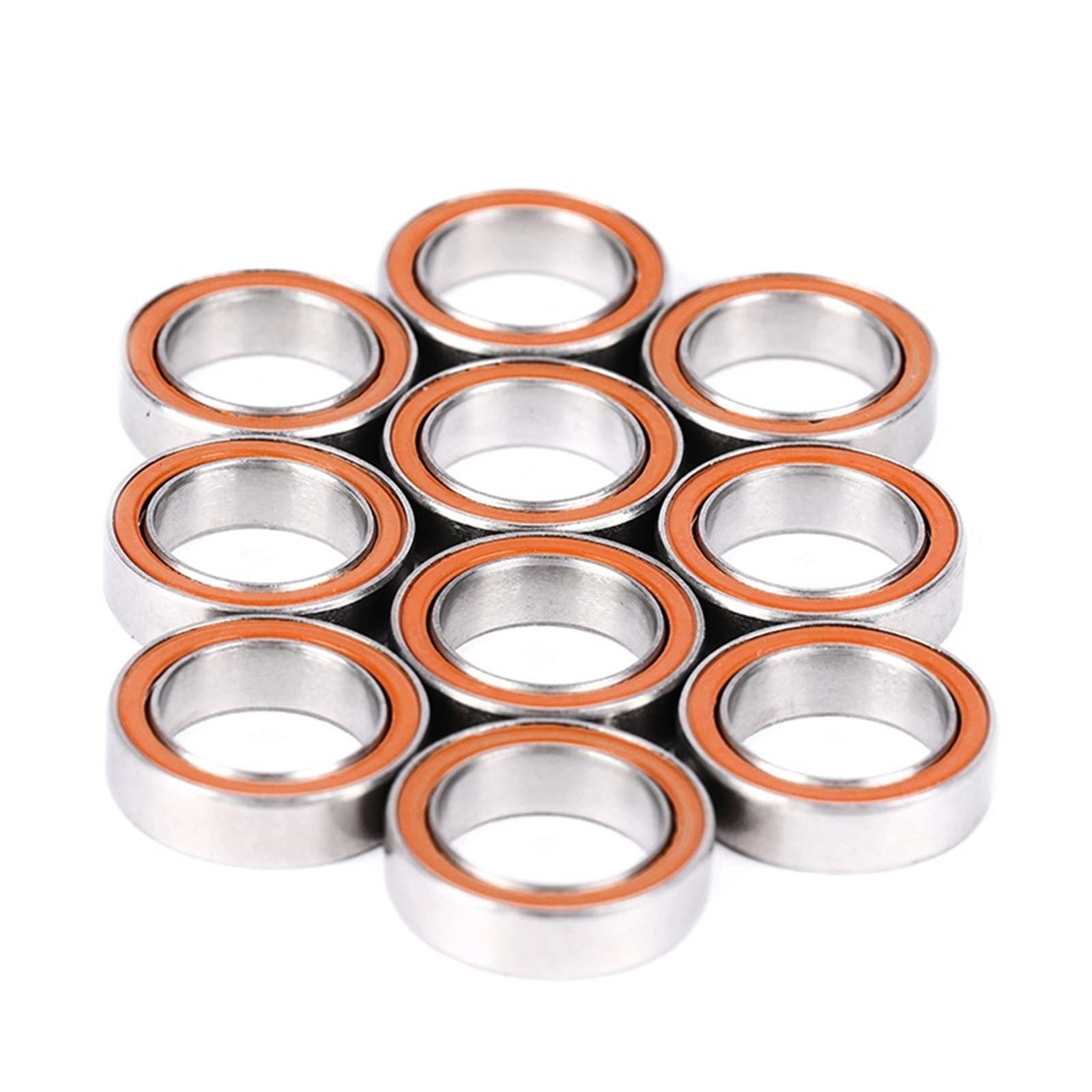 Industrial Bearings 10 Uds 10x15x4 S 6700 2RS CB ABEC7 rodamiento de bolas de cerámica híbrido de acero inoxidable sin grasa de giro rápido for Ball Bearing Skate Bearings