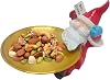 Christmas Candy Dish - Santa Claus Candy Plates Desk Decor,Holiday Treat Tray Cute Figurines for Table Decor Kitchen Desktop Shelf Living Room Bedroom Party Shop Indoor