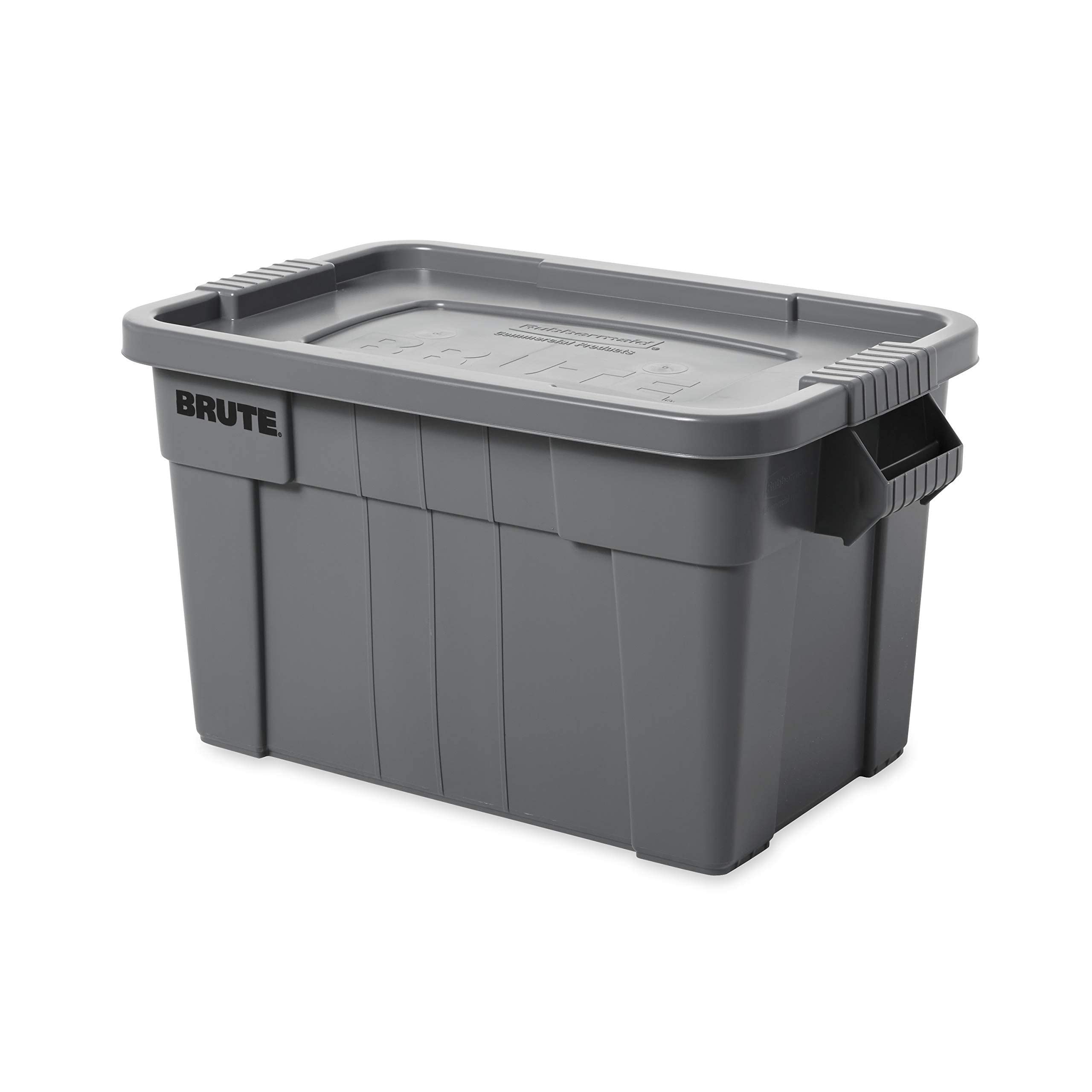 Photo 1 of *MISSING LID* Rubbermaid Commercial Products Brute Tote Storage Container With Lid, 20- Gallon, Gray (FG9S3100GRAY) Grey 20G 1-Pack