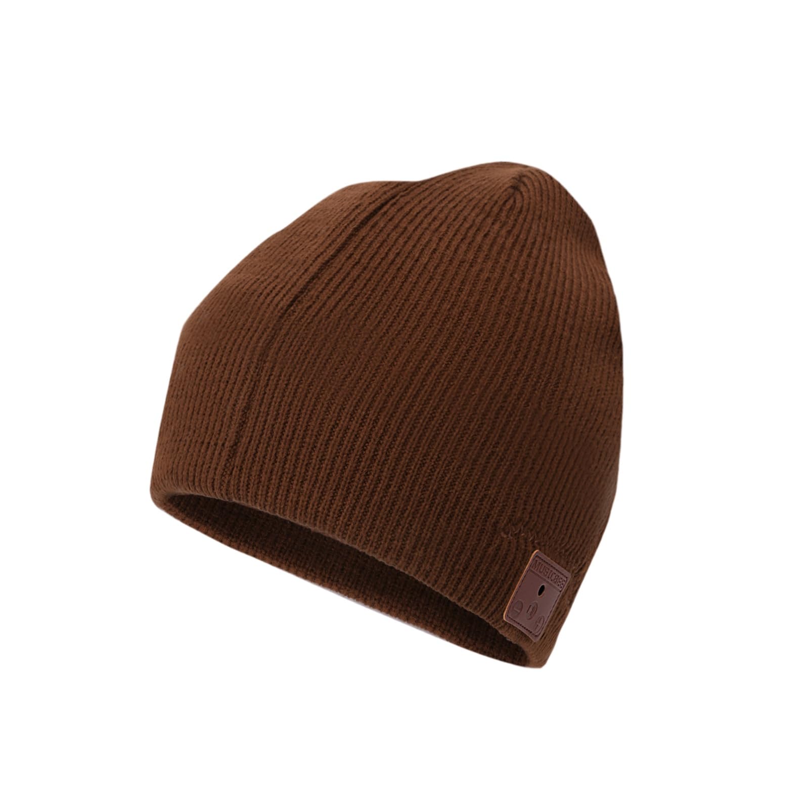 beanie Bluetooth, MUSICBEE Bluetooth V5.2 Wireless Knit Winter Cap, 24 Hour Play time, Built-in Microphone and HD Stereo Speakers(Black