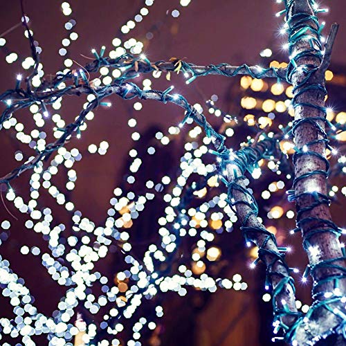 image for Twinkle Star Outdoor Christmas Tree Lights, 200 LED 66ft Mini Fairy St