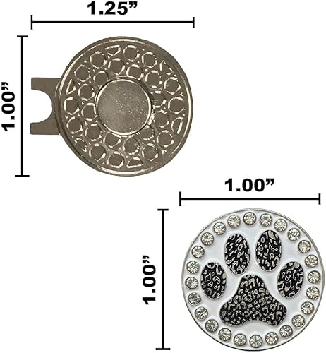 Miniatura 4 de Giggle Golf Marcador de pelota de golf con estampado de patas brillantes con un clip magnético para sombrero | Accesorios de golf divertidos para