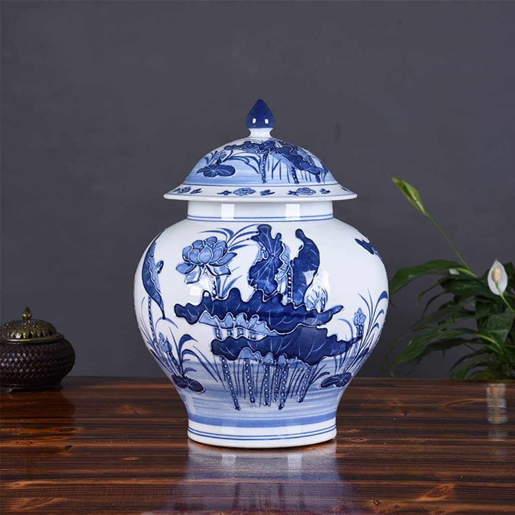 Jingdezhen Keramik-Ingwerkrug Vase Dekoration Tempelkrug Dekorative Krüge HeimdeJingdezhen Keramik-Ingwerkrug Vase Dekoration Tempelkrug Dekorative Krüge Heimdekor Möbel Porzellankrug,