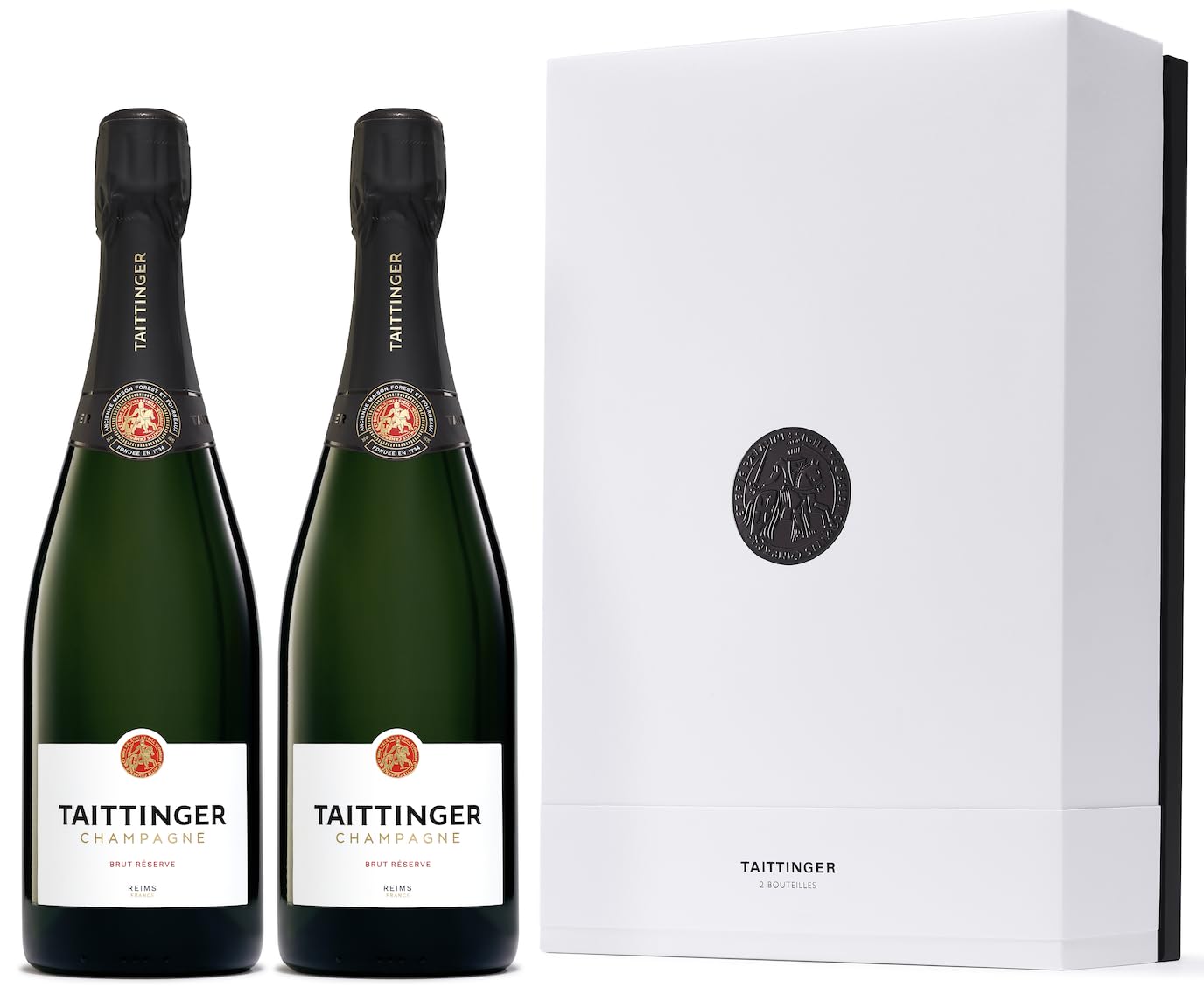 Taittinger Brut Réserve - Champagne - Coffret de 2 bouteilles de 75 cl