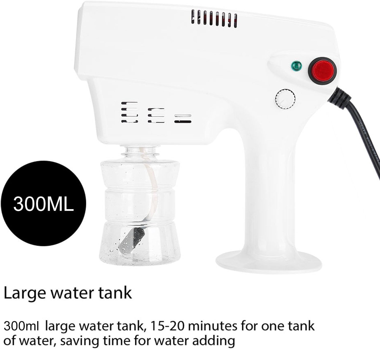Pongnas Vaporizzatore per capelli, pistola a vapore, 300 ml, multifunzione, umidificatore per la cura dei capelli, strumento per la cura dei capelli (UK)