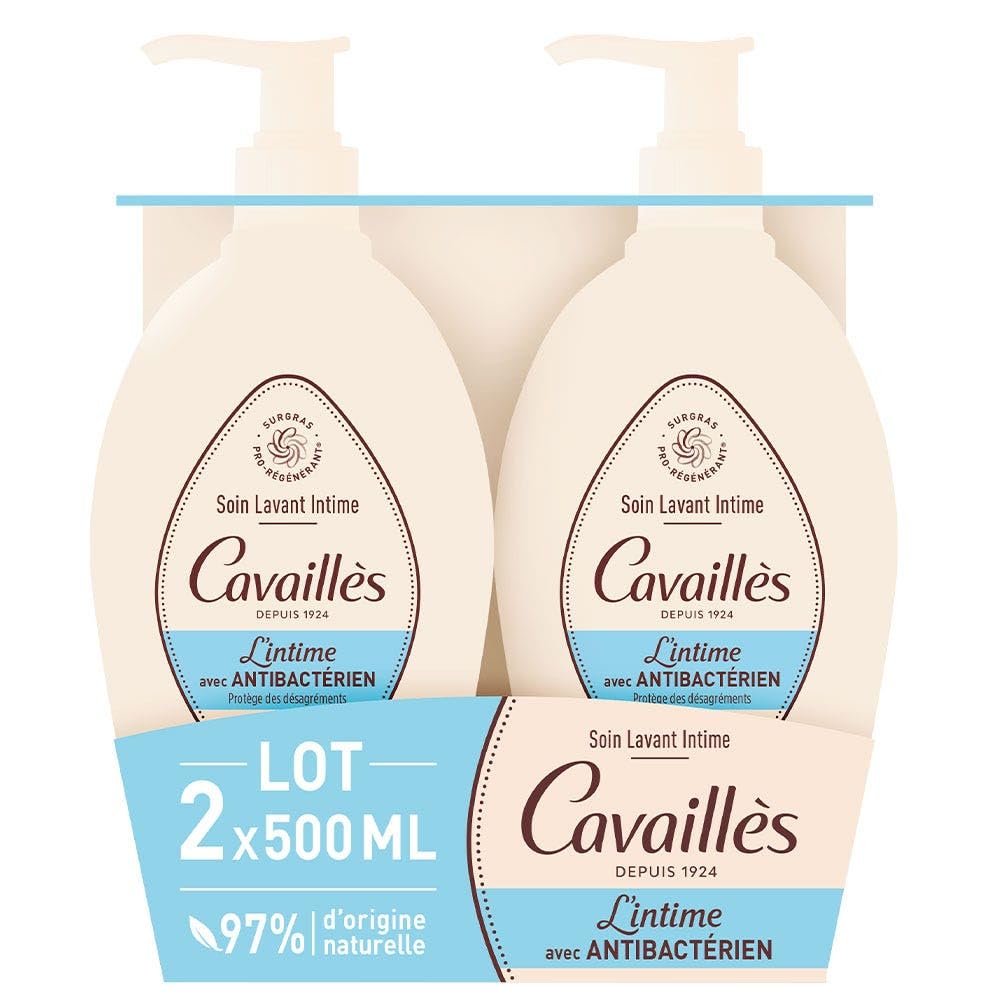 Rogé Cavaillès Soin Toilette Intime avec Anti-Bactérien Lot de 2 x 500 ml