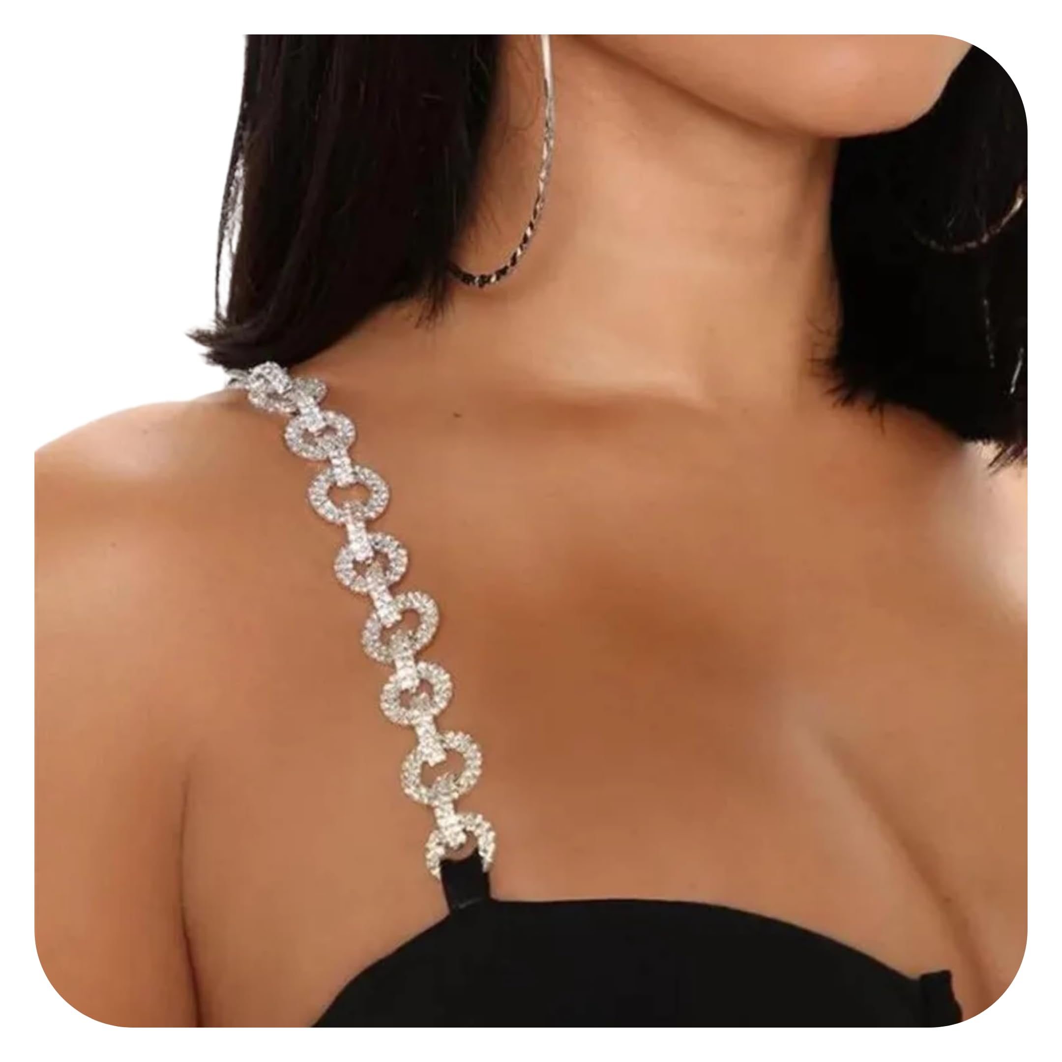 Bra Straps for Women Fancy 2 Pcs - Beaded Bra Straps Adjustable, Rhinestone Bra Straps for Women - Fancy Bra Straps for Women - Sexy Crystal Dress Accessories