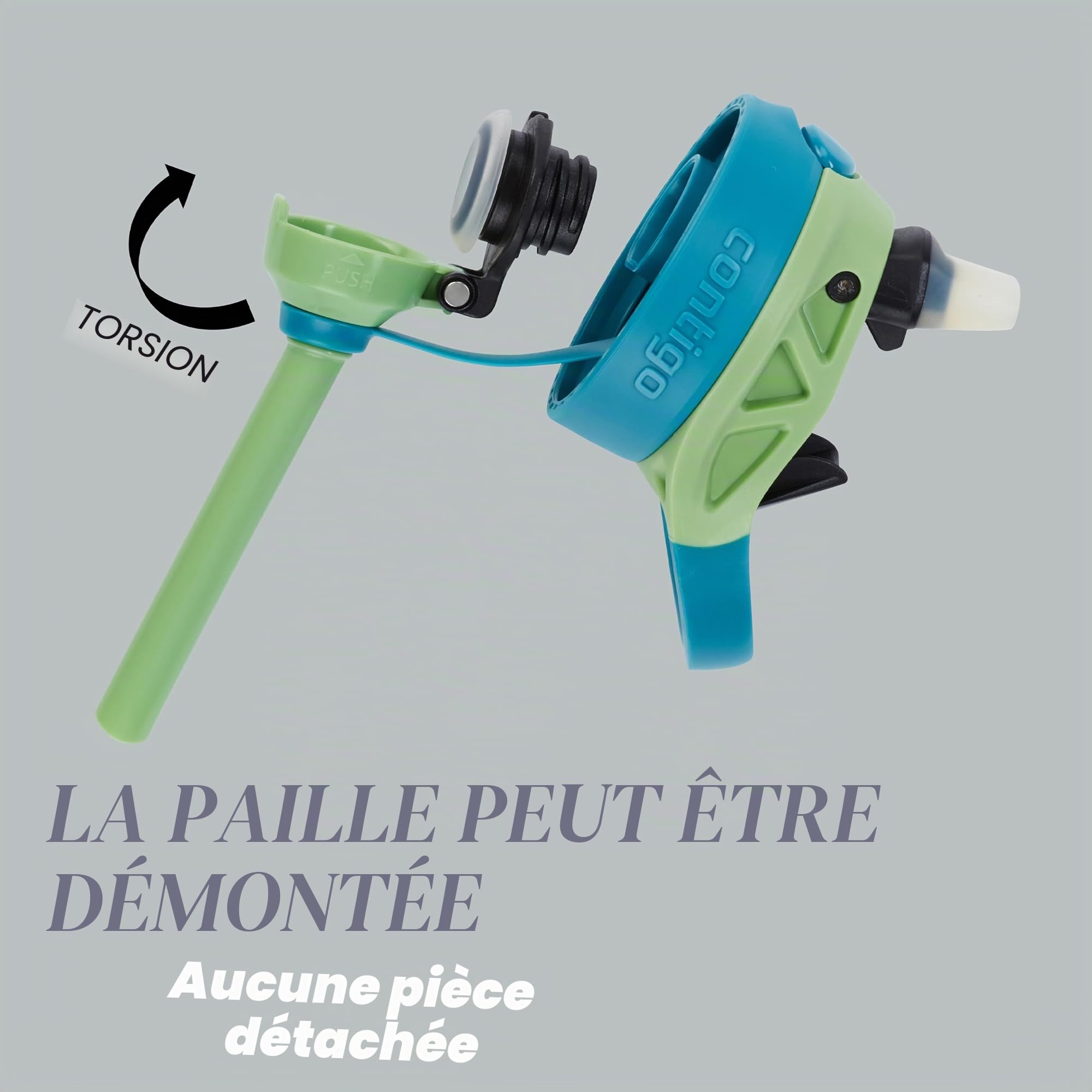 Contigo Easy Clean Bouteille thermos pour enfants avec paille, bouteille d’eau en acier inoxydable sans BPA, 100 % étanche, nettoyage facile, idéale pour crèches, maternelles, écoles et sport, 380 ml