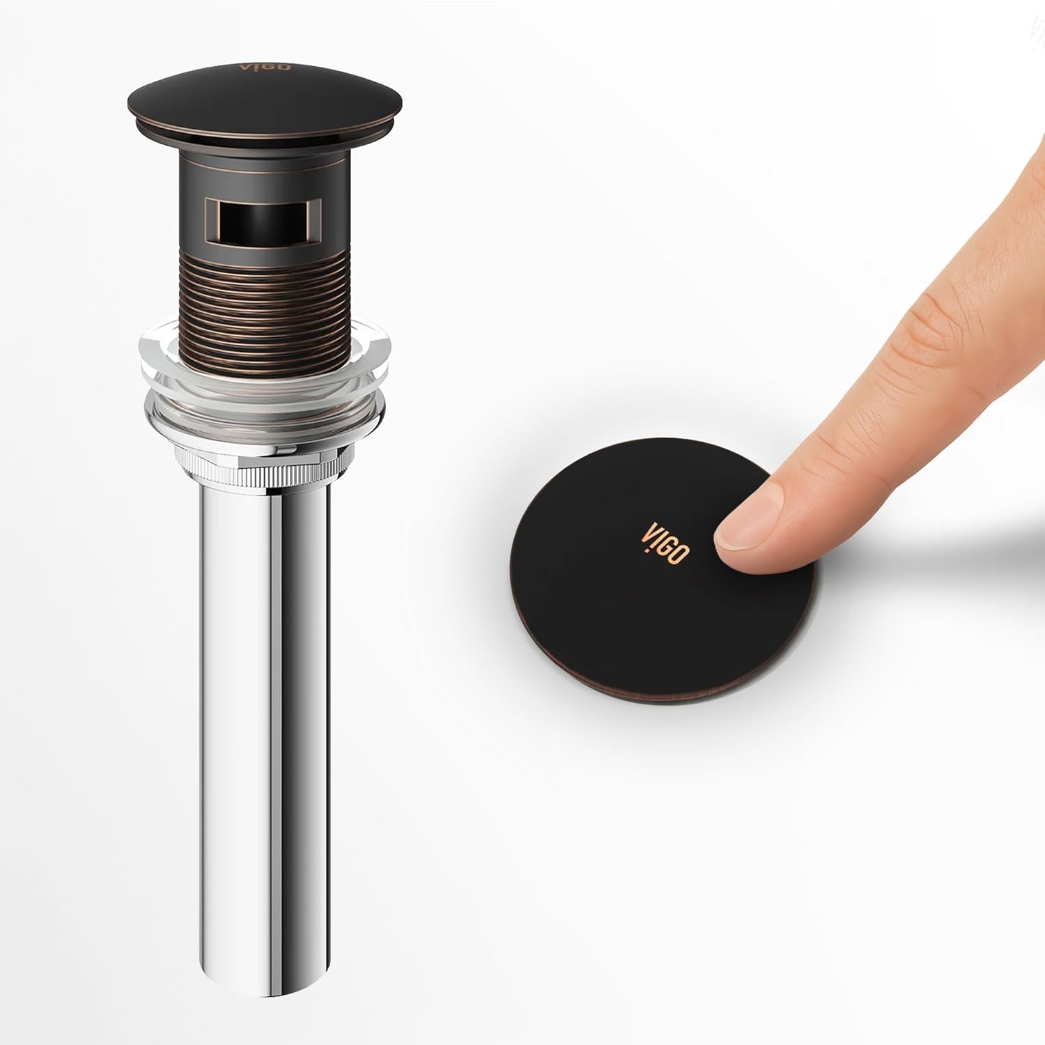 VIGO 1-3/4 in. Bathroom Sink Pop-Up Drain With Overflow in Antique Rubbed Bronze-VG16002ARB