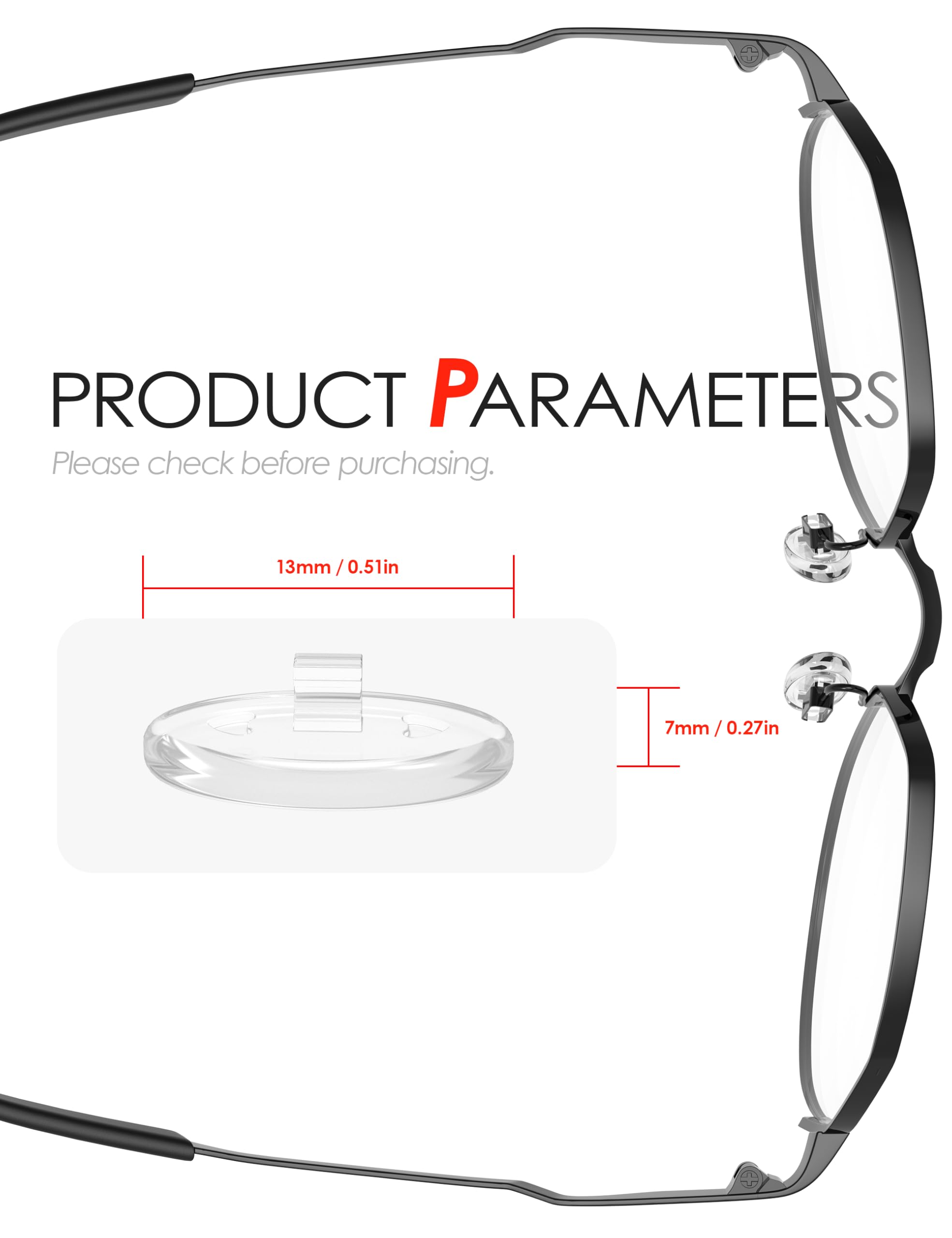 Cuscinetti nasali di ricambio in silicone per occhiali da sole Oakley Inner Foil OX3247, kit in gomma morbida antiscivolo
