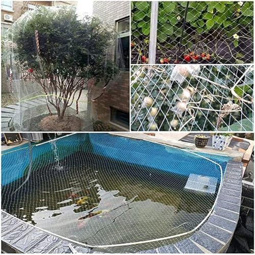 Red prémium para pájaros para jardín y árboles frutales, malla antipájaros de 30 m, para plantas y arbustos, protección de balcón y malla translúcida de 2 cm